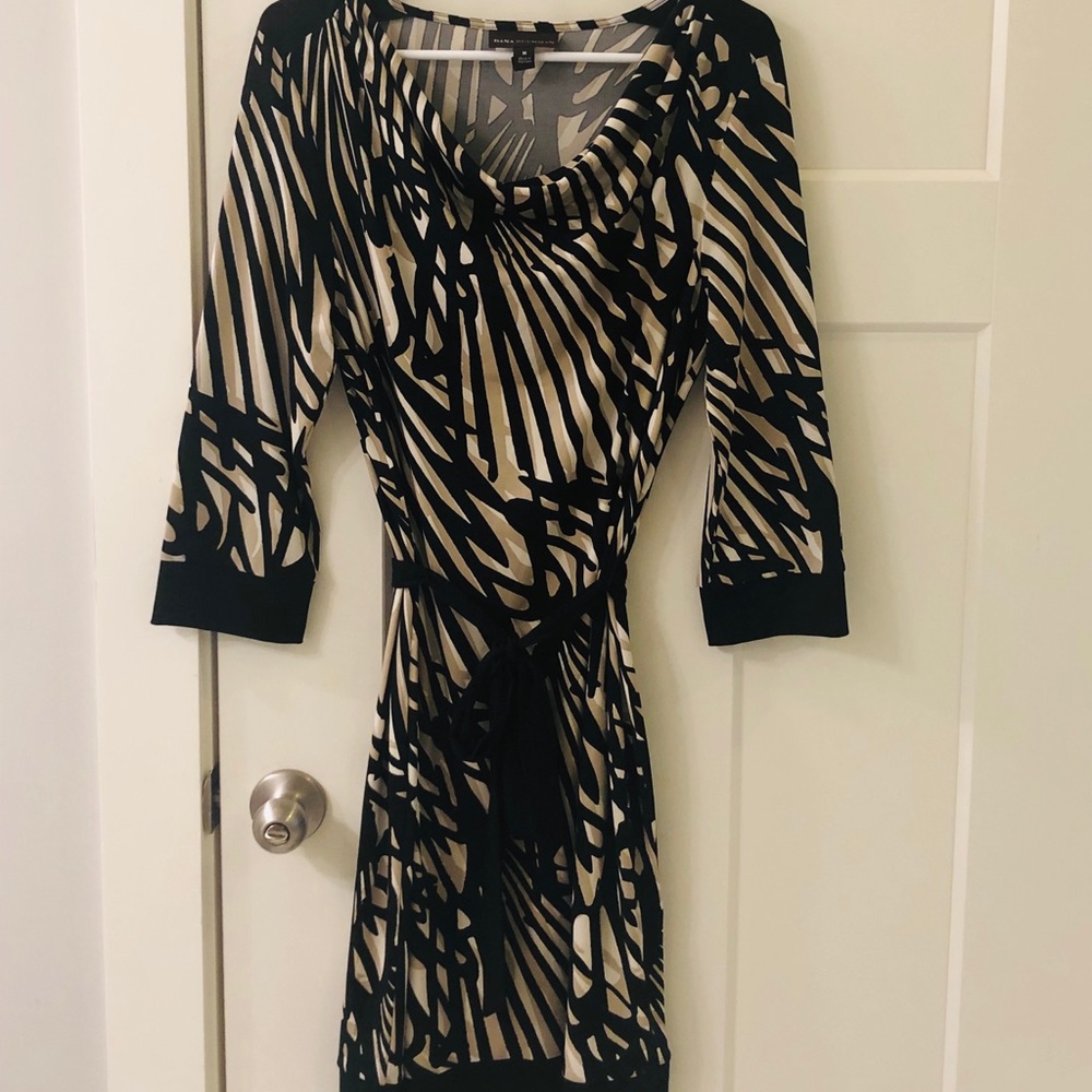Pretty Dress- Drape Neckline, Size Med